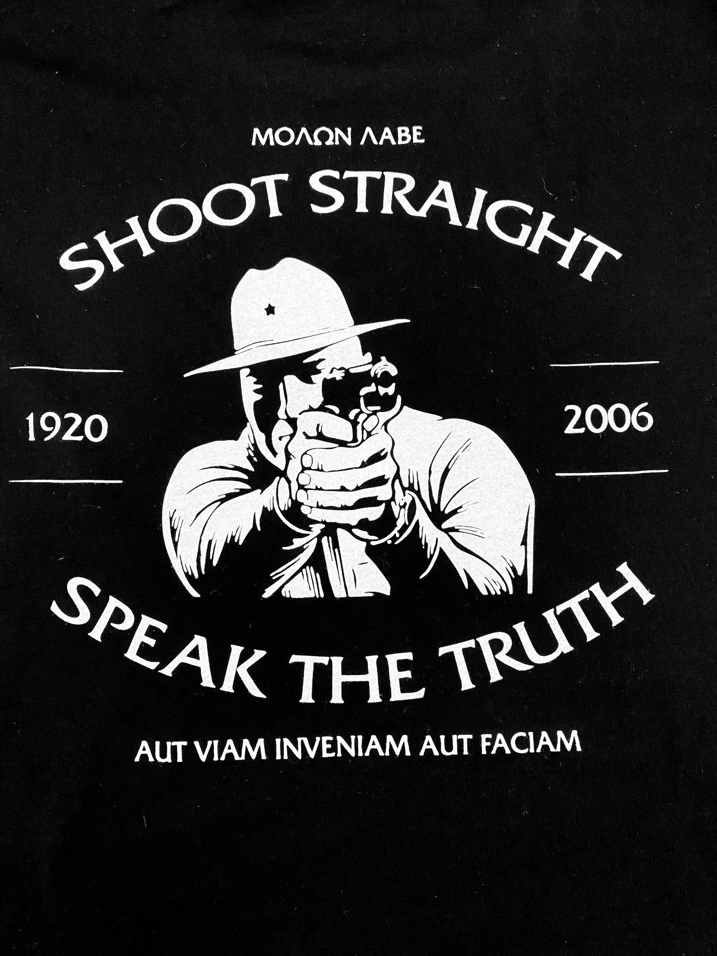 Shoot Straight/Speak the Truth T-Shirt Black